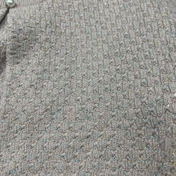 Marc Jacobs Pink Wool Cardigan Cropped Pearl Sz M - Picture 10 of 11